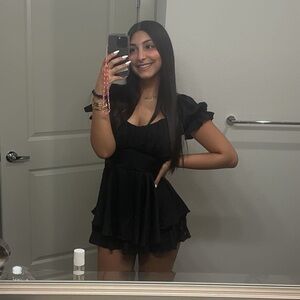 American Threads romper in black! Size medium